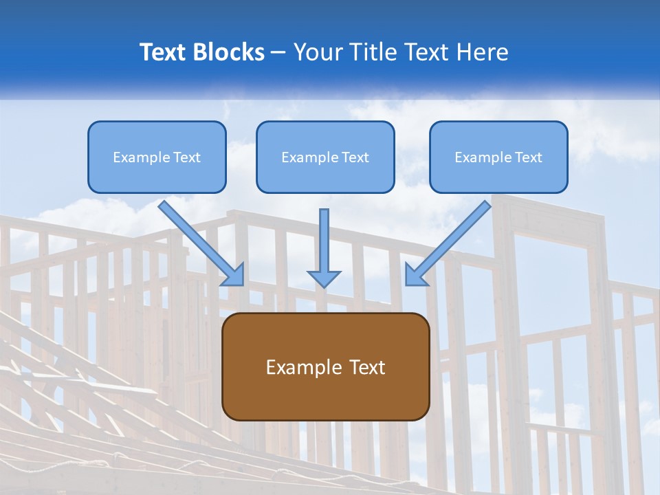 A House Under Construction With A Blue Sky In The Background PowerPoint Template