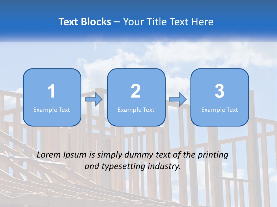 A House Under Construction With A Blue Sky In The Background PowerPoint Template