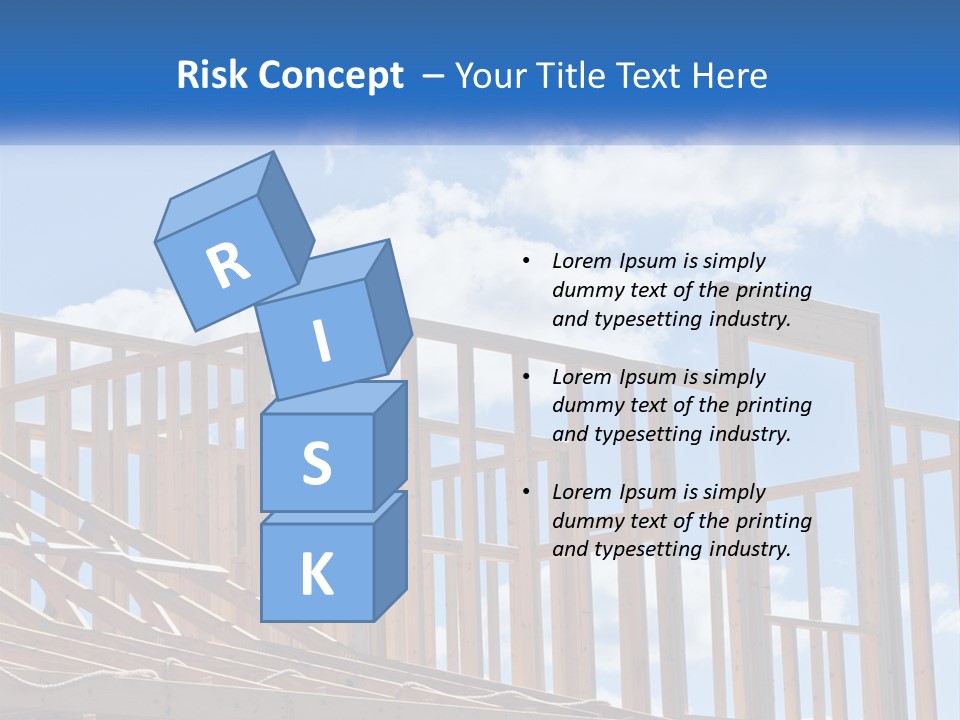 A House Under Construction With A Blue Sky In The Background PowerPoint Template