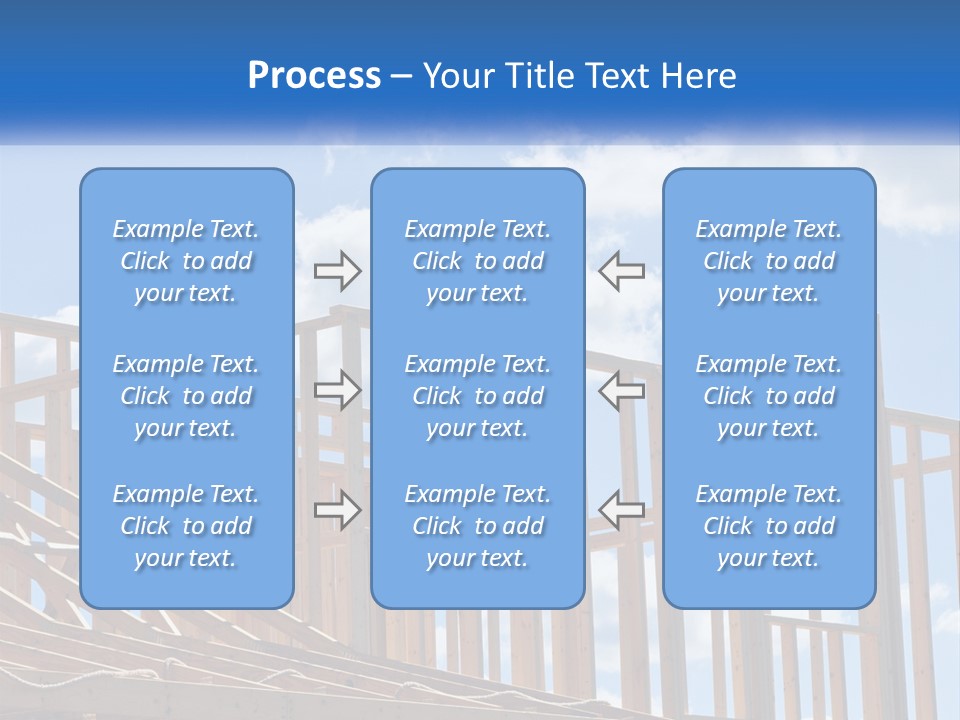 A House Under Construction With A Blue Sky In The Background PowerPoint Template