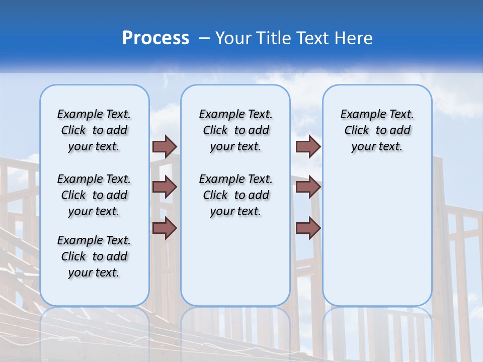 A House Under Construction With A Blue Sky In The Background PowerPoint Template