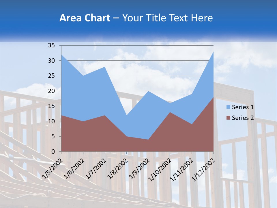 A House Under Construction With A Blue Sky In The Background PowerPoint Template