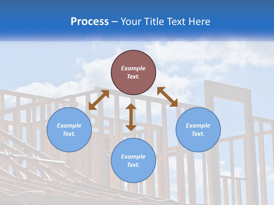 A House Under Construction With A Blue Sky In The Background PowerPoint Template