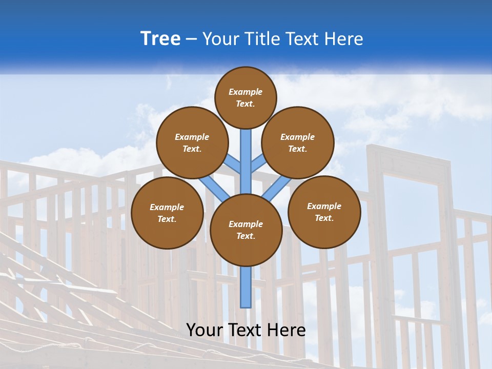 A House Under Construction With A Blue Sky In The Background PowerPoint Template