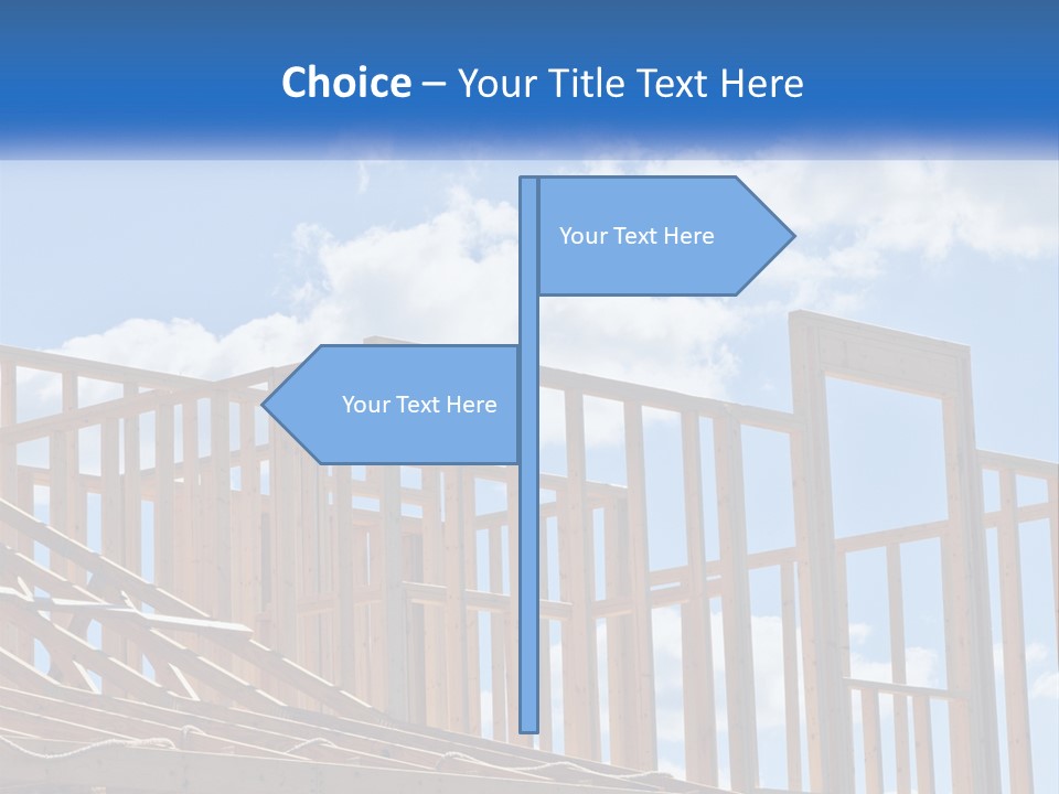 A House Under Construction With A Blue Sky In The Background PowerPoint Template