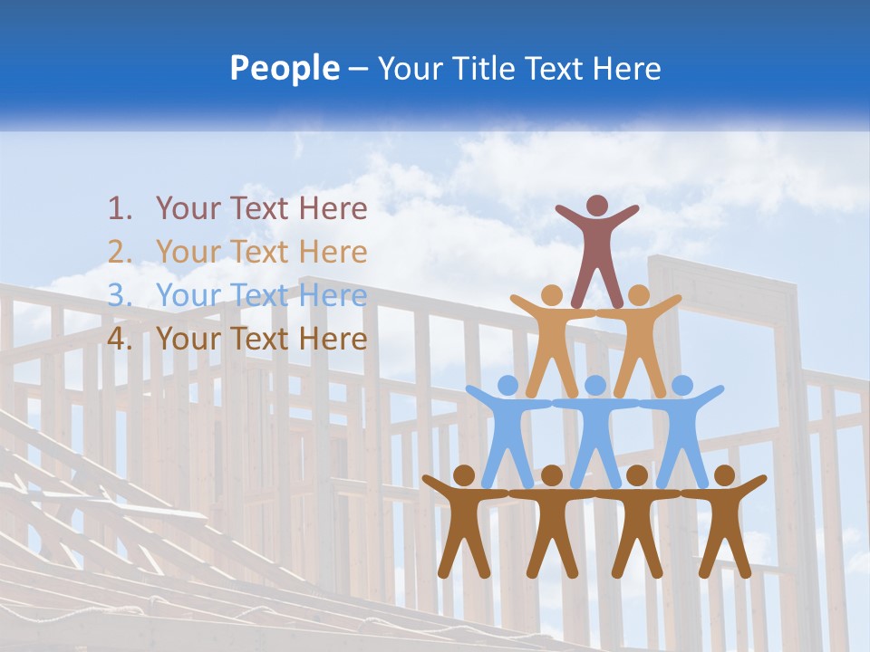 A House Under Construction With A Blue Sky In The Background PowerPoint Template