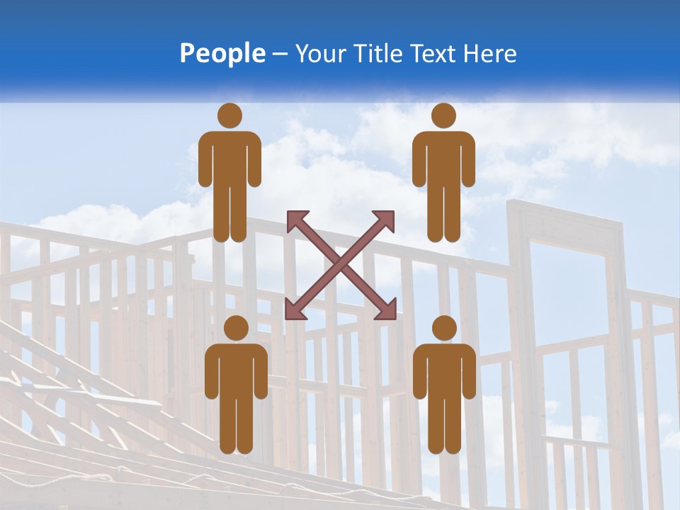 A House Under Construction With A Blue Sky In The Background PowerPoint Template