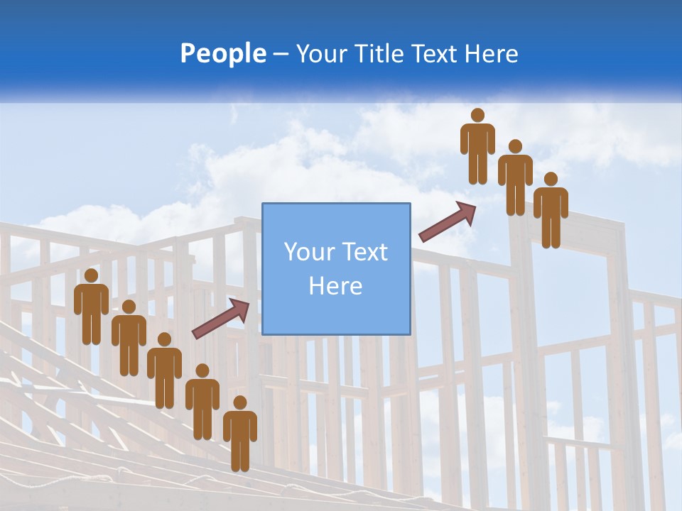 A House Under Construction With A Blue Sky In The Background PowerPoint Template