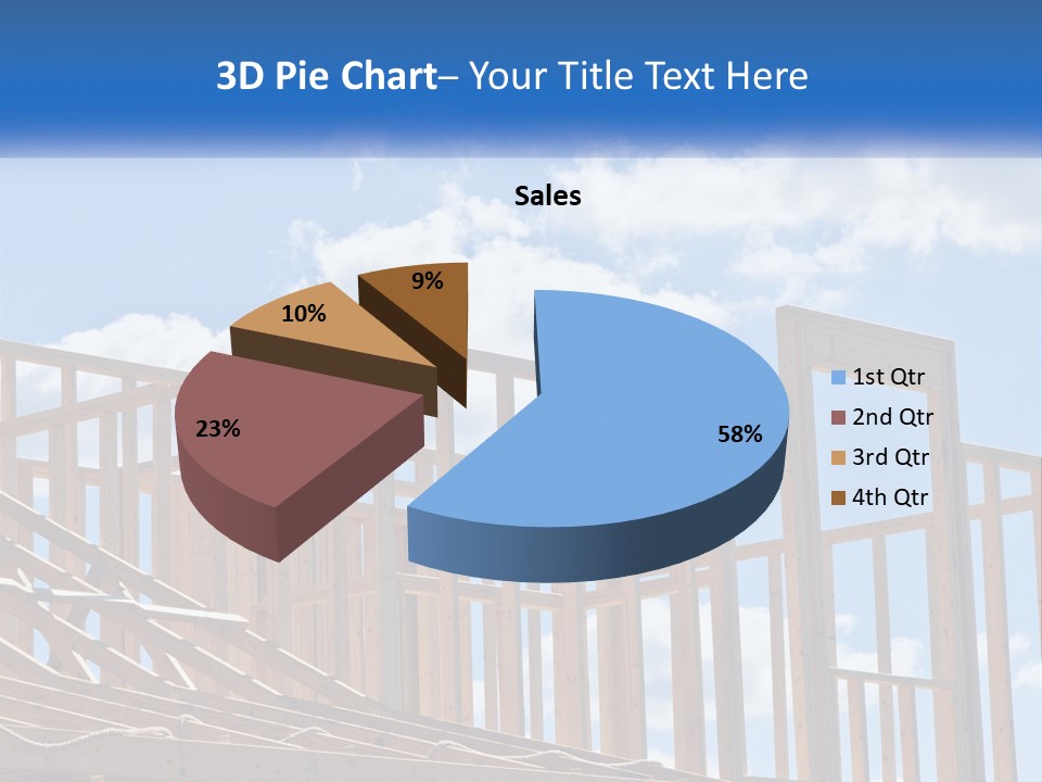 A House Under Construction With A Blue Sky In The Background PowerPoint Template