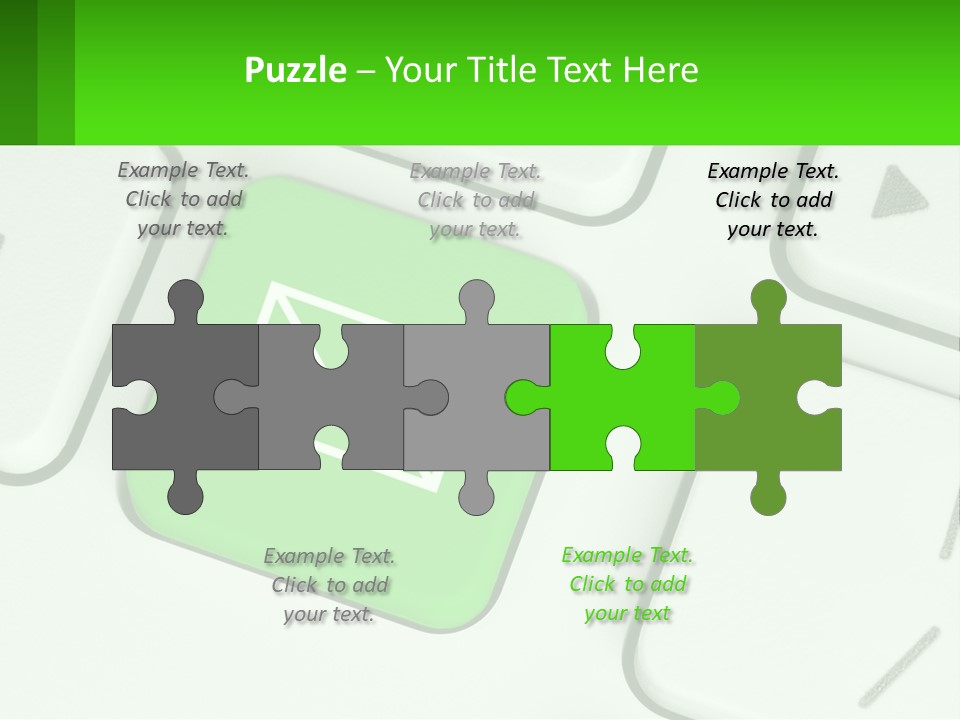 A Computer Keyboard With A Green Email Button On It PowerPoint Template