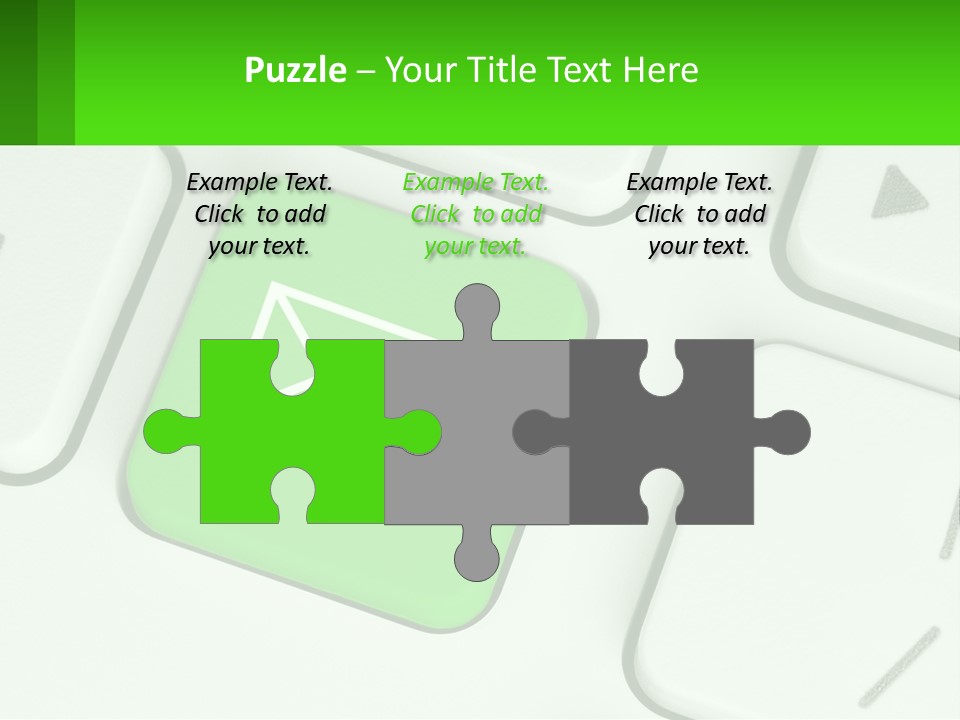 A Computer Keyboard With A Green Email Button On It PowerPoint Template