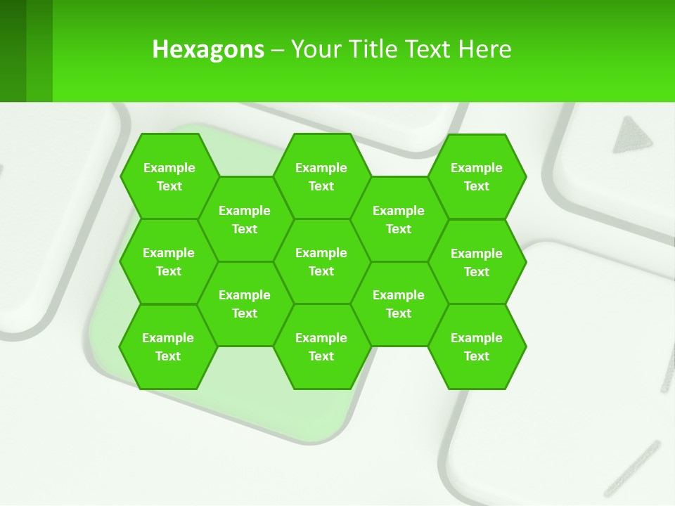 A Computer Keyboard With A Green Email Button On It PowerPoint Template