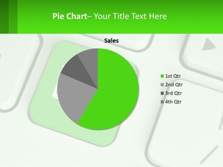 A Computer Keyboard With A Green Email Button On It PowerPoint Template