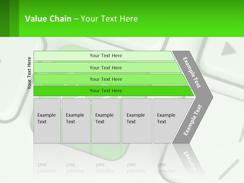 A Computer Keyboard With A Green Email Button On It PowerPoint Template