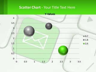 A Computer Keyboard With A Green Email Button On It PowerPoint Template