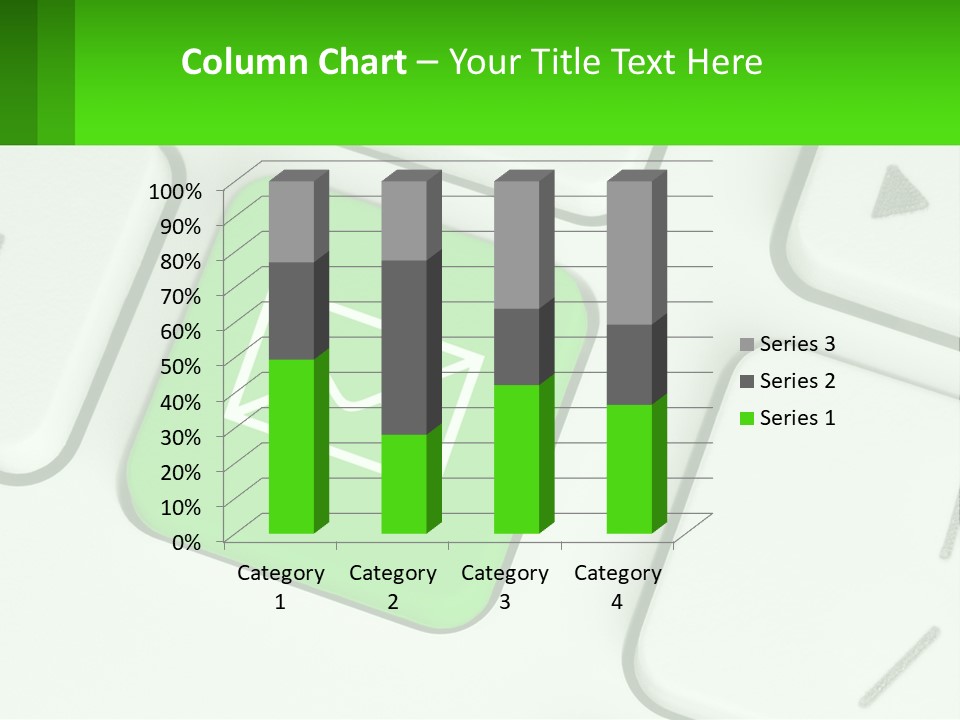 A Computer Keyboard With A Green Email Button On It PowerPoint Template
