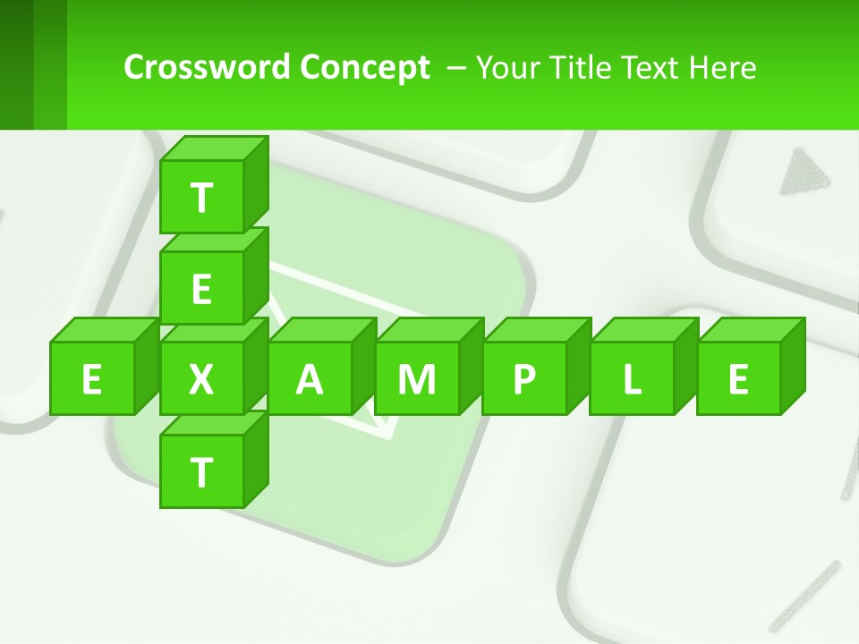 A Computer Keyboard With A Green Email Button On It PowerPoint Template