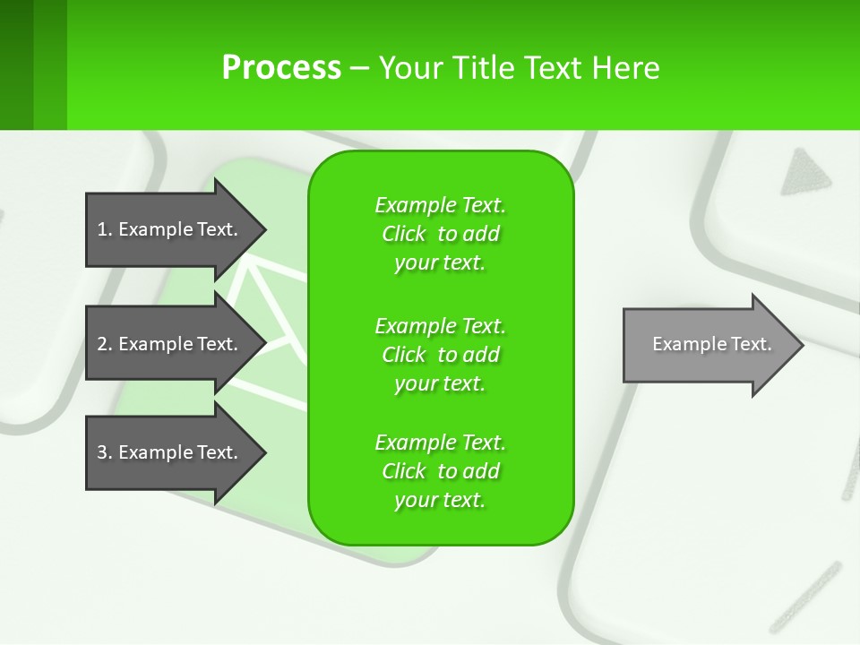 A Computer Keyboard With A Green Email Button On It PowerPoint Template