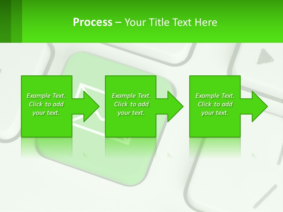 A Computer Keyboard With A Green Email Button On It PowerPoint Template