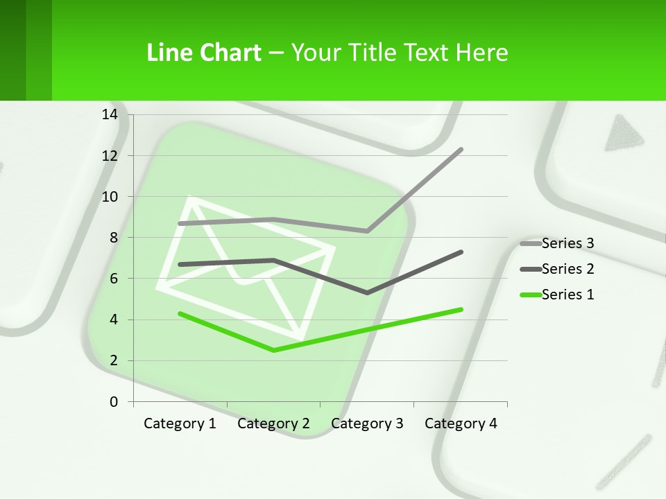 A Computer Keyboard With A Green Email Button On It PowerPoint Template