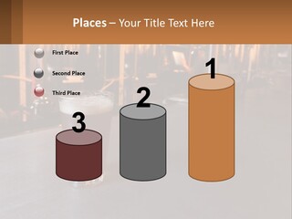 A Glass Of Beer Sitting On A Bar PowerPoint Template
