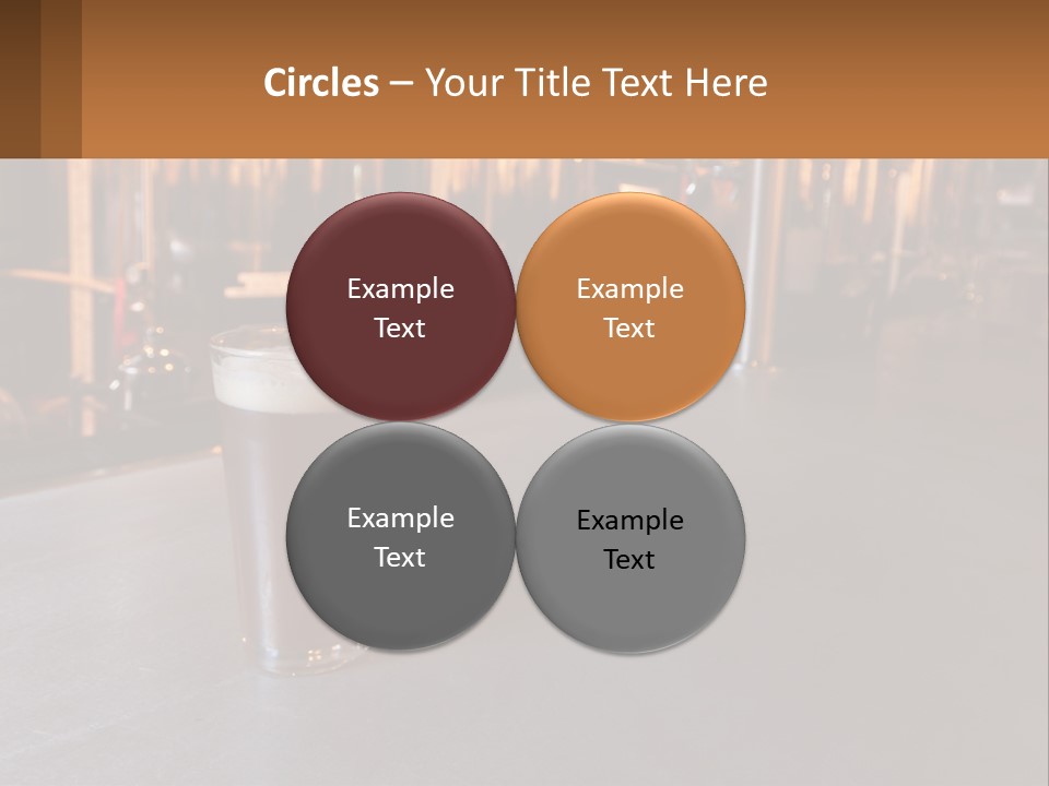 A Glass Of Beer Sitting On A Bar PowerPoint Template