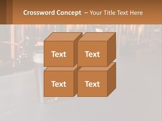 A Glass Of Beer Sitting On A Bar PowerPoint Template