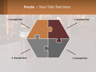 A Glass Of Beer Sitting On A Bar PowerPoint Template