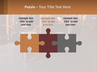 A Glass Of Beer Sitting On A Bar PowerPoint Template