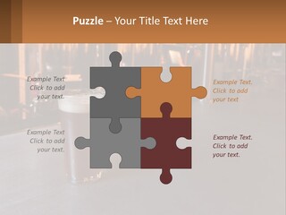 A Glass Of Beer Sitting On A Bar PowerPoint Template