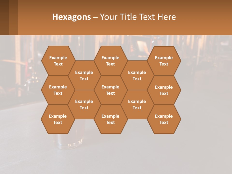 A Glass Of Beer Sitting On A Bar PowerPoint Template