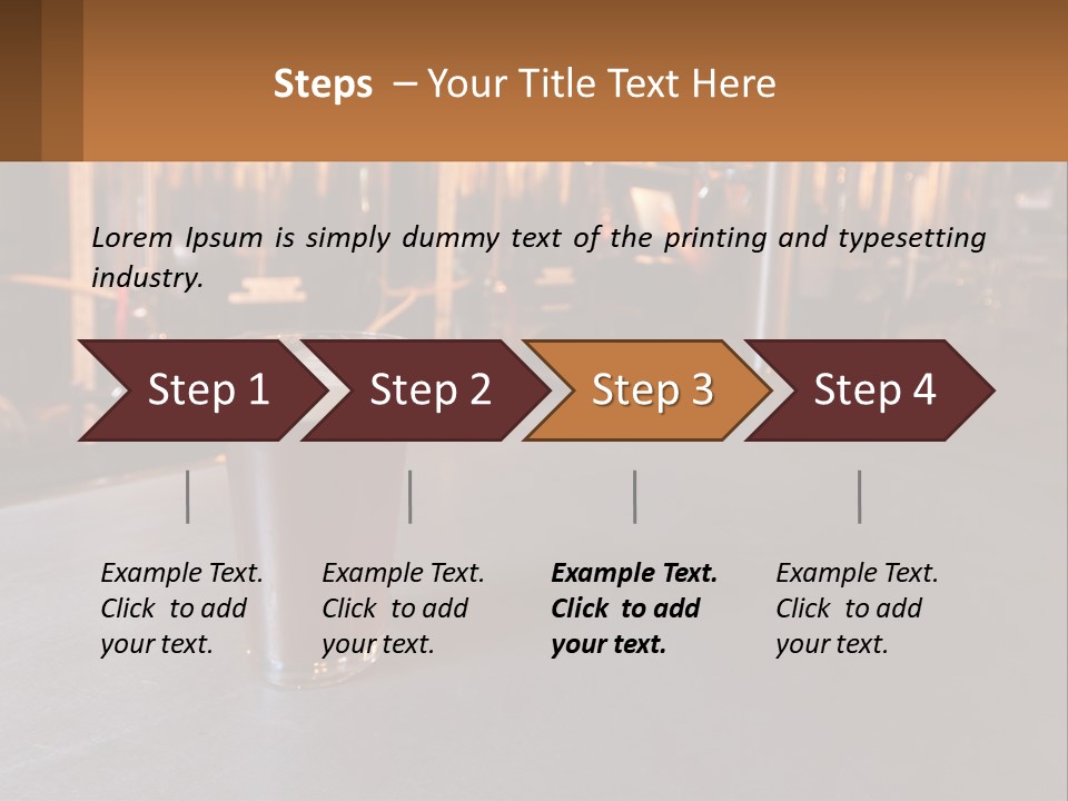 A Glass Of Beer Sitting On A Bar PowerPoint Template