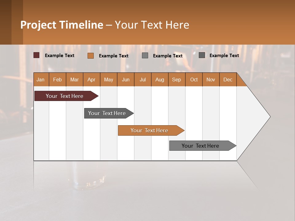 A Glass Of Beer Sitting On A Bar PowerPoint Template