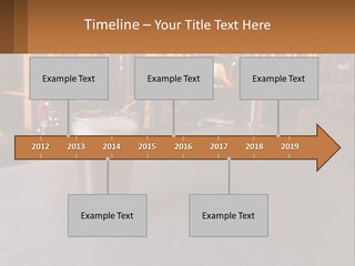 A Glass Of Beer Sitting On A Bar PowerPoint Template