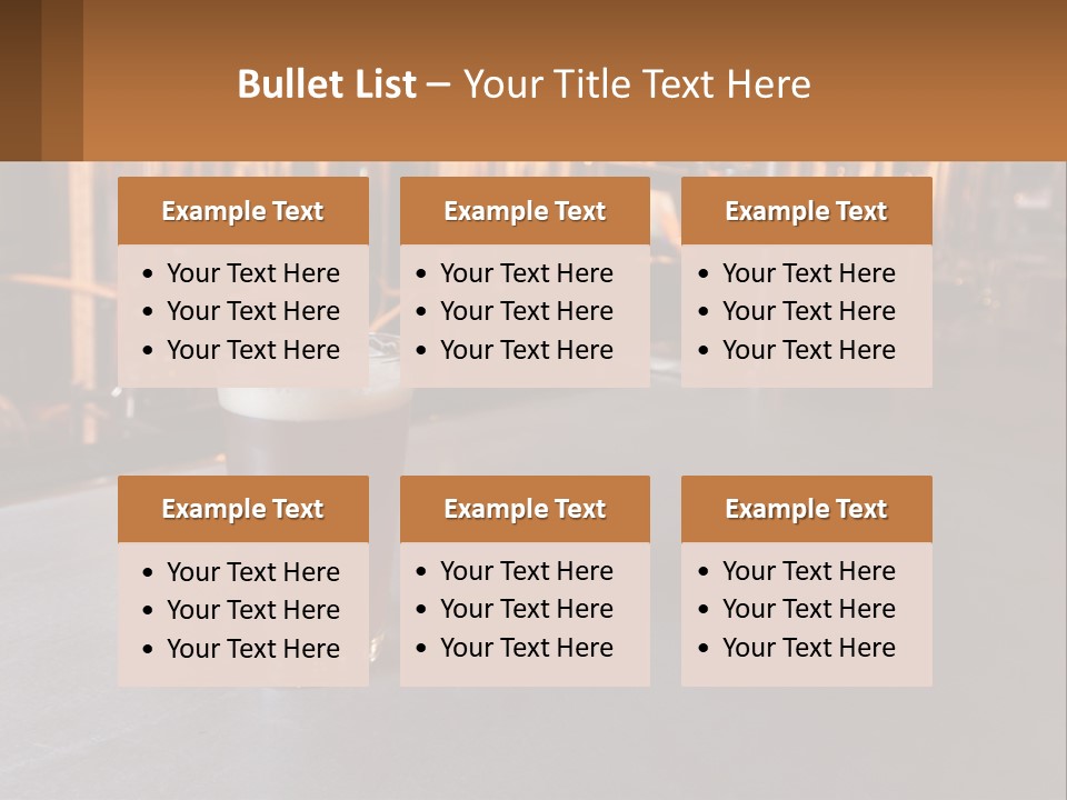 A Glass Of Beer Sitting On A Bar PowerPoint Template