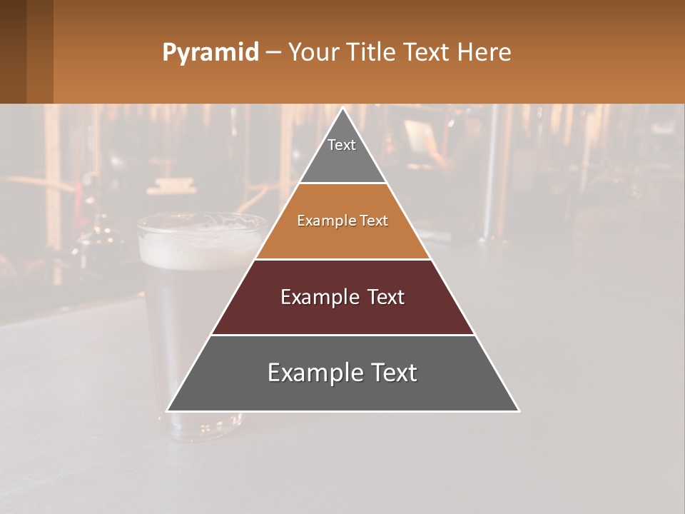 A Glass Of Beer Sitting On A Bar PowerPoint Template