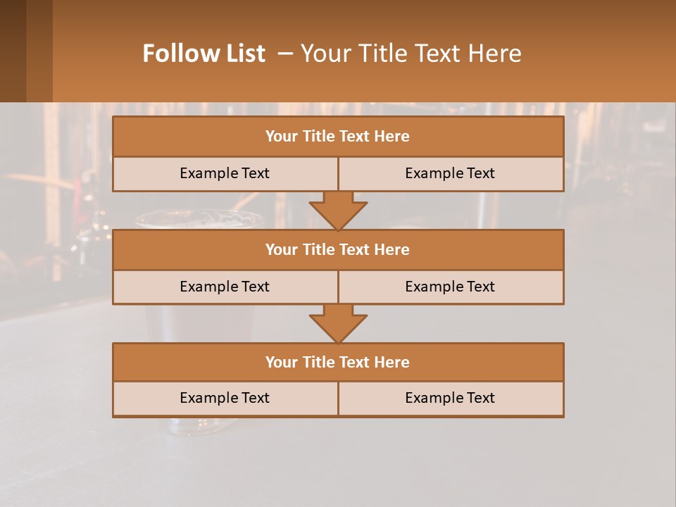 A Glass Of Beer Sitting On A Bar PowerPoint Template