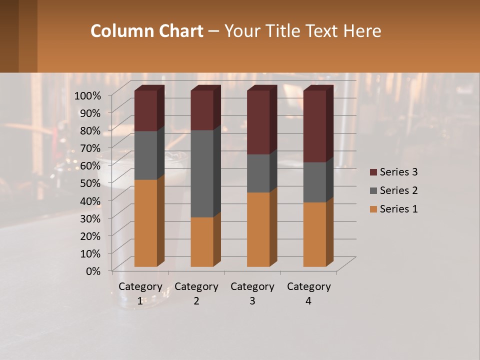 A Glass Of Beer Sitting On A Bar PowerPoint Template
