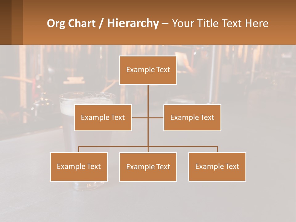 A Glass Of Beer Sitting On A Bar PowerPoint Template