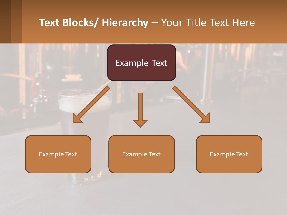 A Glass Of Beer Sitting On A Bar PowerPoint Template