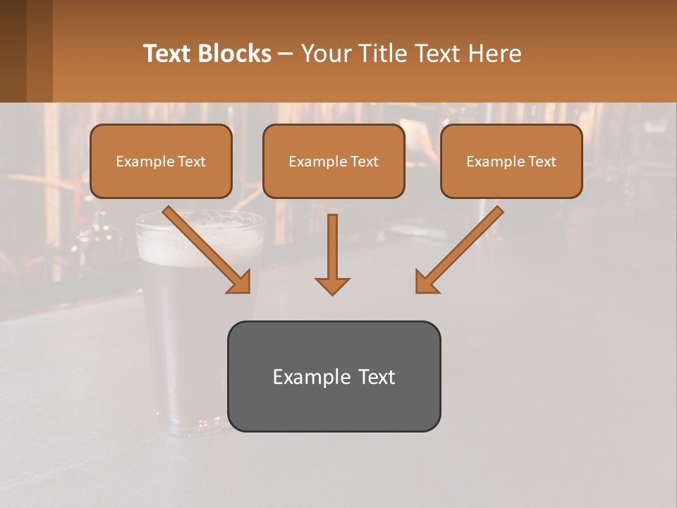 A Glass Of Beer Sitting On A Bar PowerPoint Template