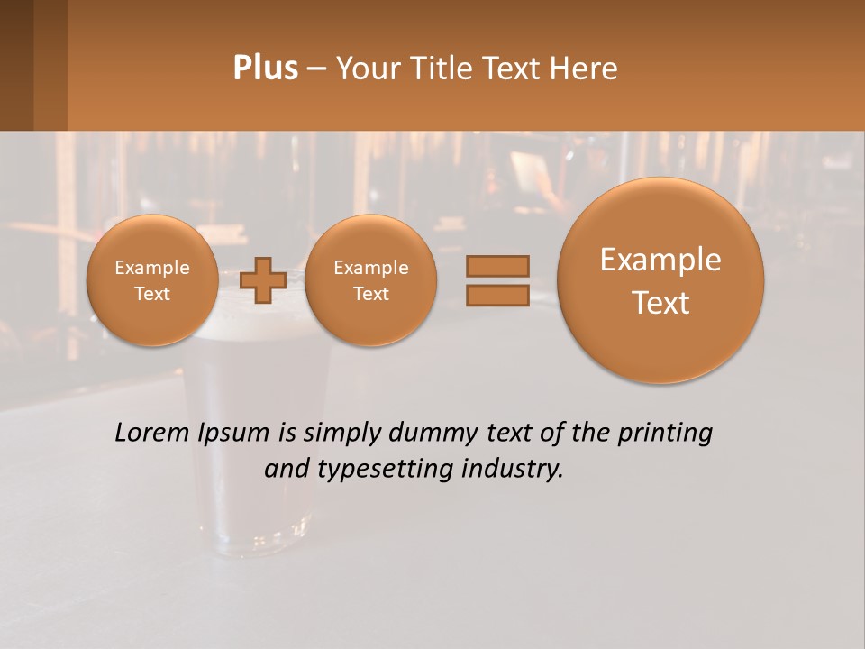 A Glass Of Beer Sitting On A Bar PowerPoint Template