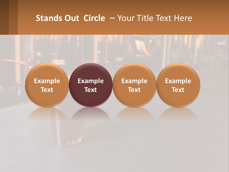 A Glass Of Beer Sitting On A Bar PowerPoint Template