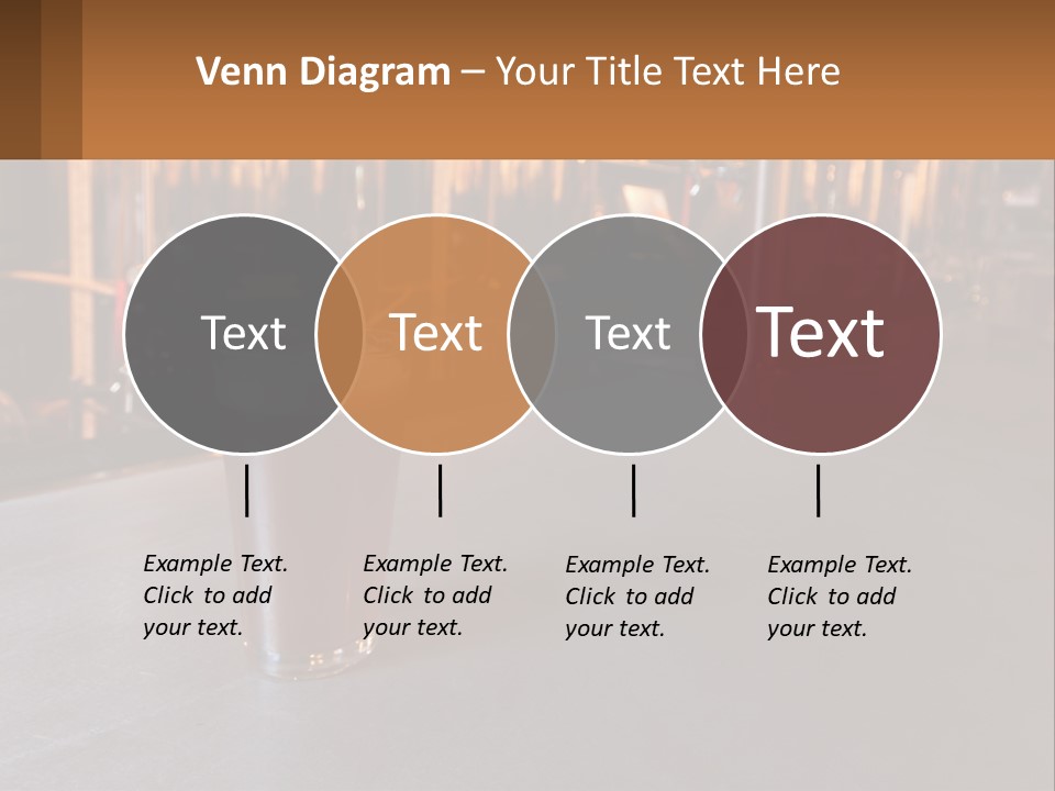 A Glass Of Beer Sitting On A Bar PowerPoint Template