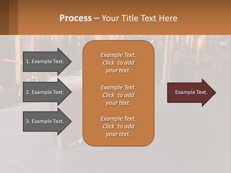 A Glass Of Beer Sitting On A Bar PowerPoint Template