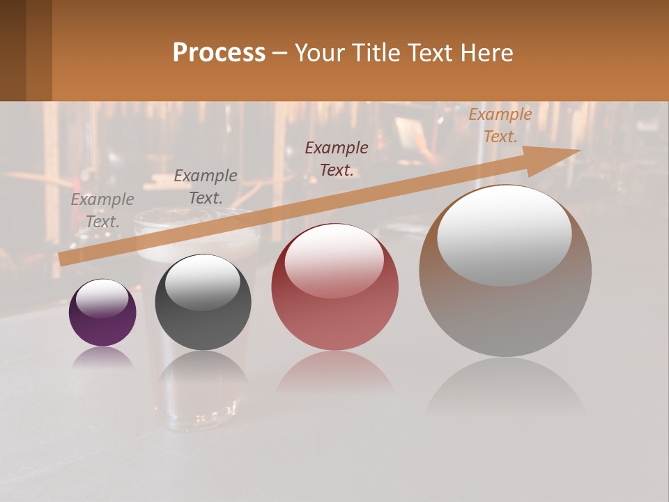 A Glass Of Beer Sitting On A Bar PowerPoint Template