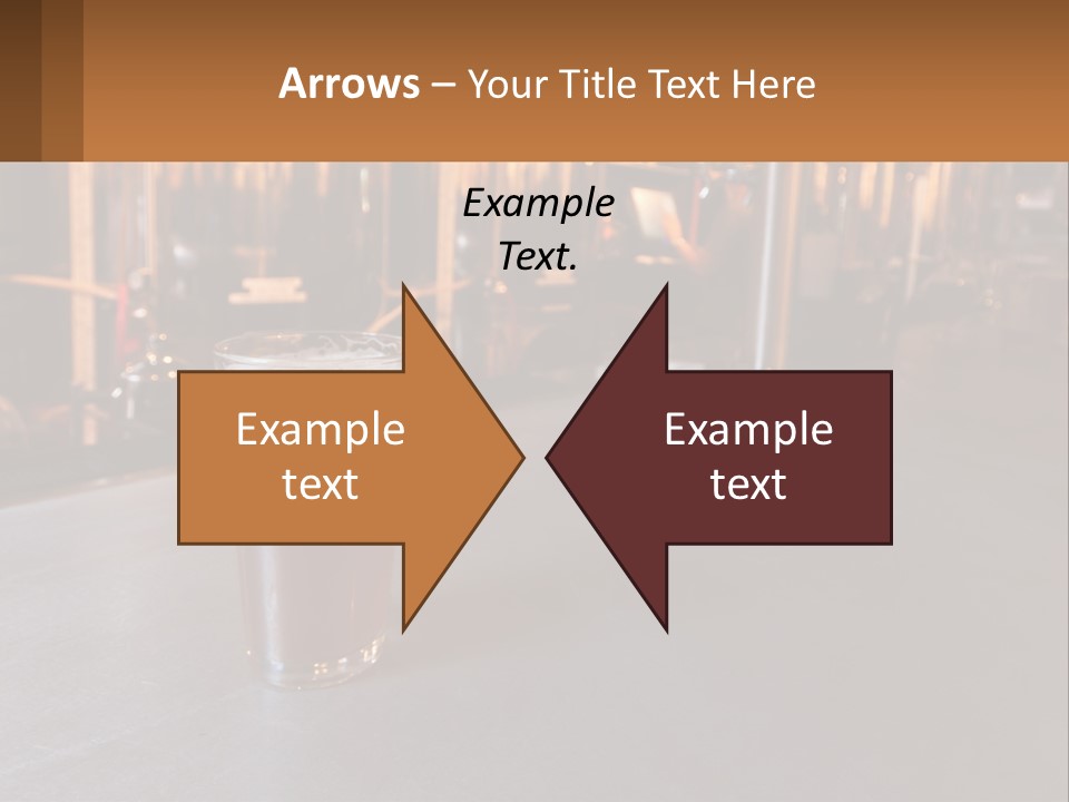 A Glass Of Beer Sitting On A Bar PowerPoint Template