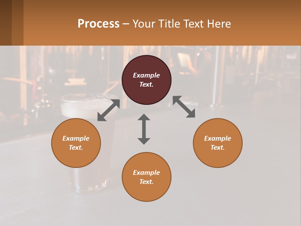 A Glass Of Beer Sitting On A Bar PowerPoint Template