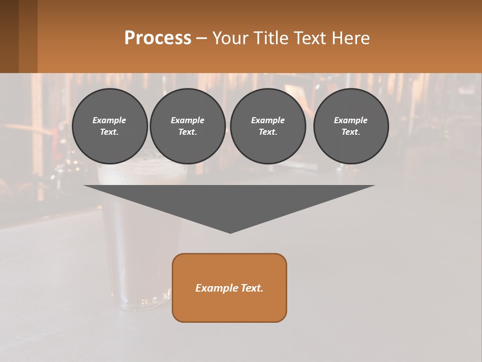 A Glass Of Beer Sitting On A Bar PowerPoint Template