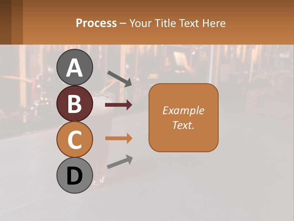 A Glass Of Beer Sitting On A Bar PowerPoint Template